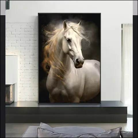 动物 单幅 装饰画 现代简约 卧室背景墙挂画 LED带灯画