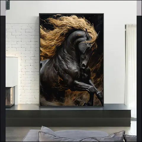 动物 单幅 装饰画 现代简约 卧室背景墙挂画 LED带灯画