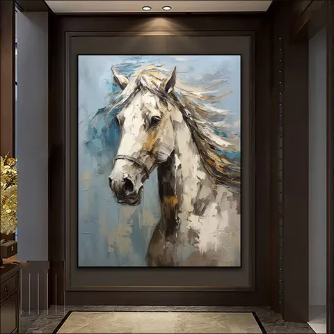 动物 单幅 装饰画 现代简约 卧室背景墙挂画 LED带灯画