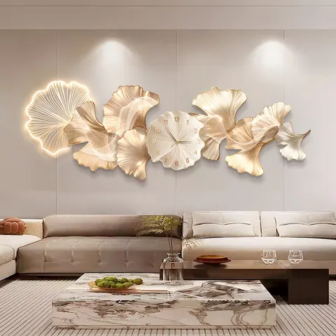 银杏 单幅 装饰画 现代简约 客厅背景墙挂画 LED带灯画
