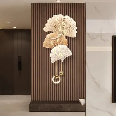 银杏 单幅 装饰画 现代简约 玄关背景墙挂画 LED带灯画