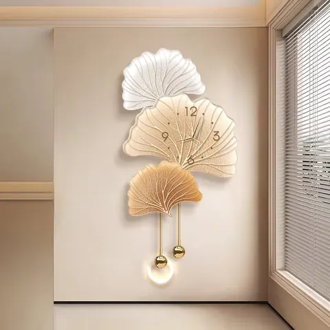 银杏 单幅 装饰画 现代简约 玄关背景墙挂画 LED带灯画