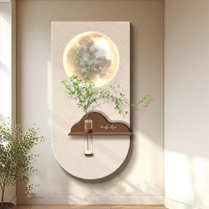 植物 单幅 装饰画 现代简约 玄关背景墙挂画 LED带灯画