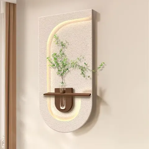 植物 单幅 装饰画 现代简约 玄关背景墙挂画 LED带灯画