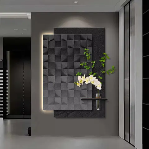 抽象 单幅 装饰画 现代简约 玄关背景墙挂画 砂岩浮雕