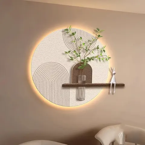 植物 单幅 装饰画 现代简约 餐厅背景墙挂画 砂岩浮雕