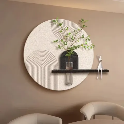 植物 单幅 装饰画 现代简约 餐厅背景墙挂画 砂岩浮雕