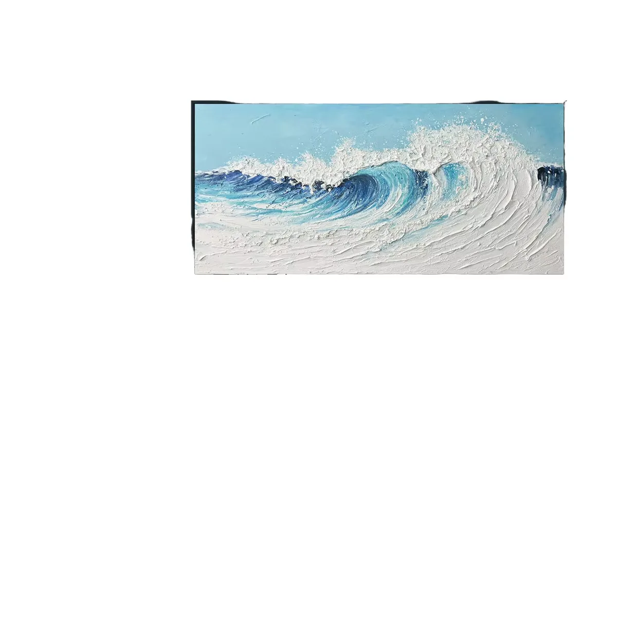 海浪 单幅 装饰画 现代简约 客厅背景墙挂画 手绘油画