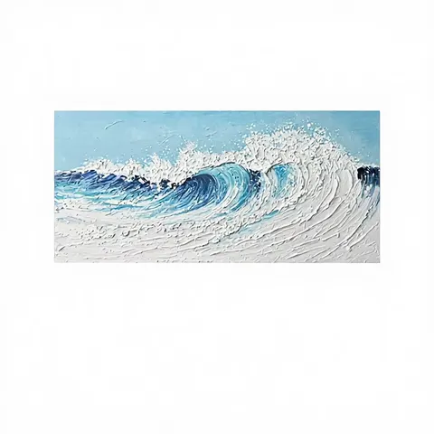 海浪 单幅 装饰画 现代简约 客厅背景墙挂画 手绘油画
