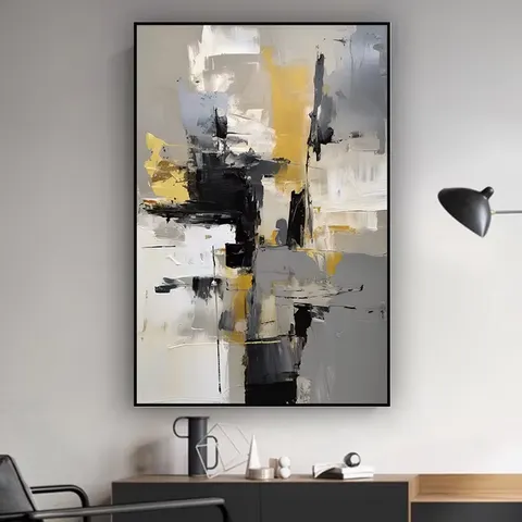 抽象 单幅 装饰画 现代简约 餐厅背景墙挂画 晶瓷画