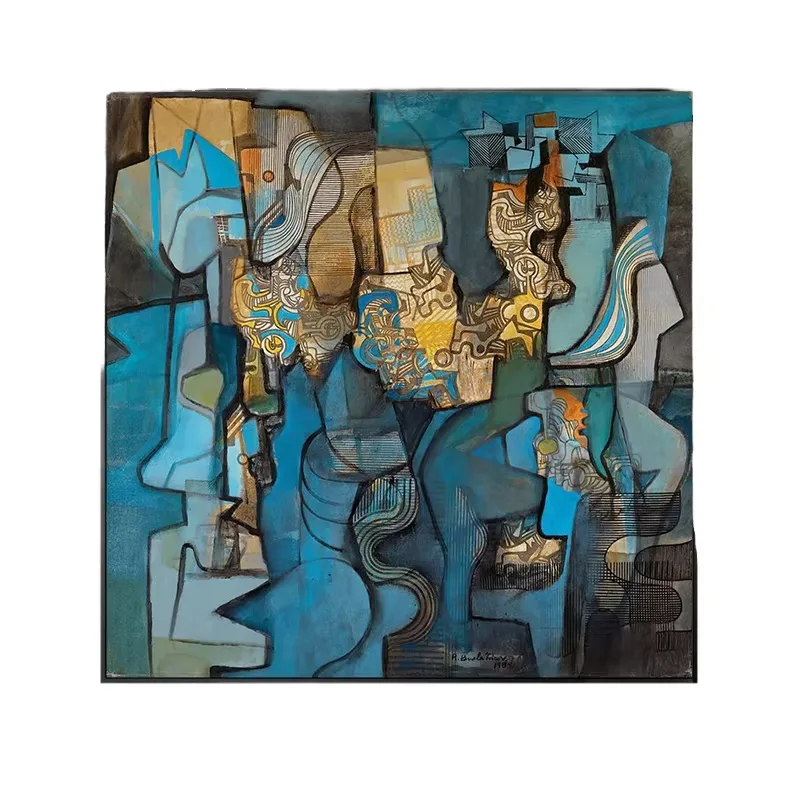 抽象 单幅 装饰画 现代简约 卧室背景墙挂画