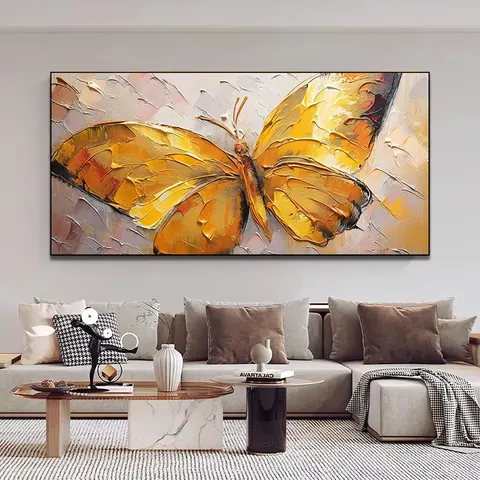 抽象 单幅 装饰画 现代简约 客厅背景墙挂画 手绘油画