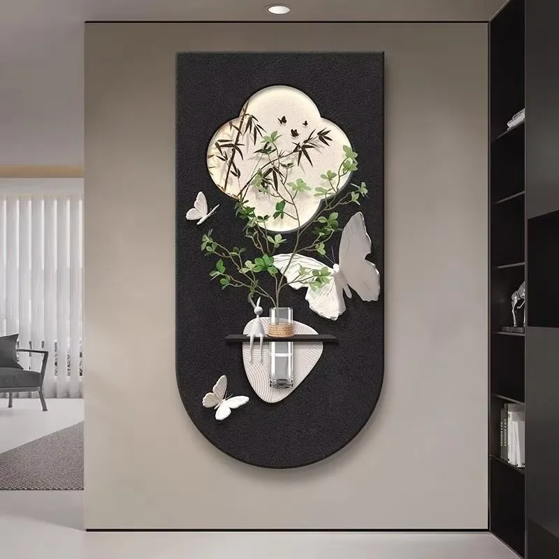 植物 单幅 装饰画 现代简约 客厅背景墙挂画 砂岩浮雕