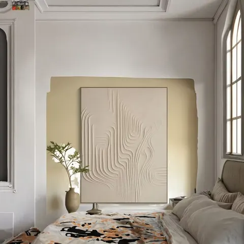 抽象 单幅 装饰画 高级灰 客厅背景墙挂画 手绘油画