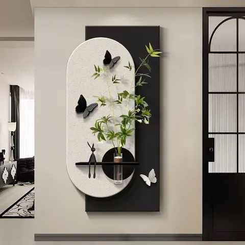 植物 单幅 装饰画 现代简约 客厅背景墙挂画 LED带灯画