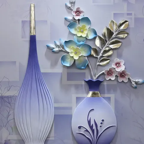 繁花 单幅 装饰画 现代简约 客厅背景墙挂画 砂岩浮雕