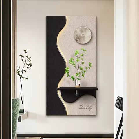 抽象 单幅 装饰画 现代简约 客厅背景墙挂画 LED带灯画