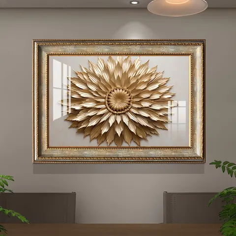 抽象 单幅 装饰画 美式 餐厅背景墙挂画 晶瓷画