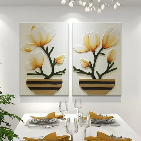 抽象 单幅 装饰画 奶油风 餐厅背景墙挂画 砂岩浮雕