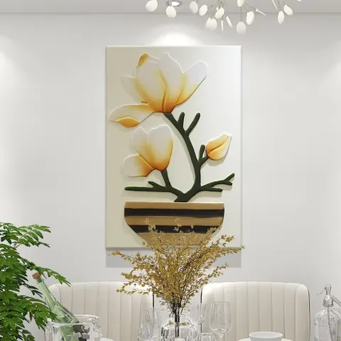 抽象 单幅 装饰画 奶油风 餐厅背景墙挂画 砂岩浮雕