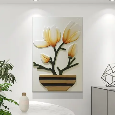 抽象 单幅 装饰画 奶油风 餐厅背景墙挂画 砂岩浮雕