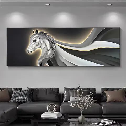 抽象 单幅 装饰画 现代简约 书房背景墙挂画 晶瓷画