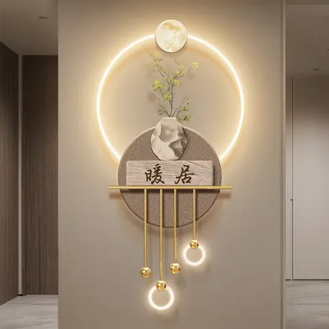 抽象 单幅 装饰画 现代简约 客厅背景墙挂画 LED带灯画