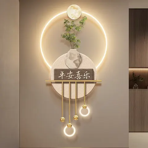 抽象 单幅 装饰画 现代简约 客厅背景墙挂画 LED带灯画