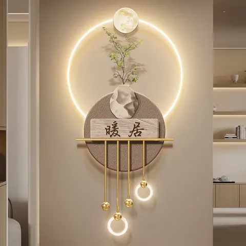 抽象 单幅 装饰画 现代简约 客厅背景墙挂画 LED带灯画