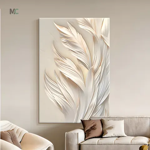 羽毛 单幅 装饰画 现代简约 客厅背景墙挂画 晶瓷画