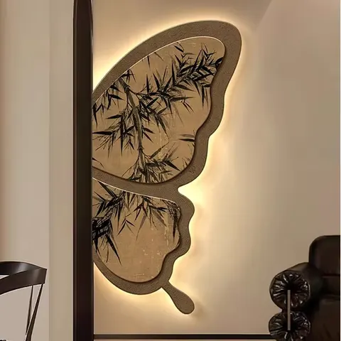 抽象 单幅 装饰画 现代简约 客厅背景墙挂画 LED带灯画