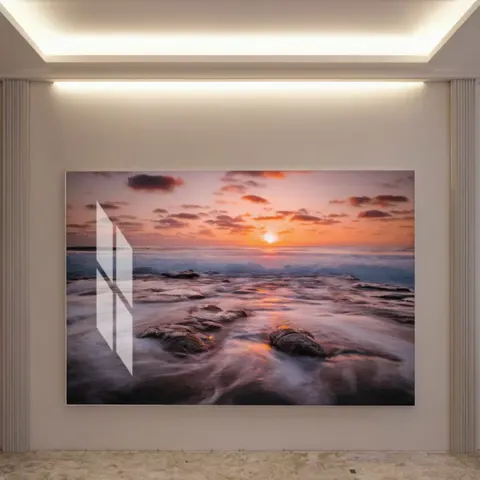 山水 单幅 装饰画 现代简约 客厅背景墙挂画 晶瓷画