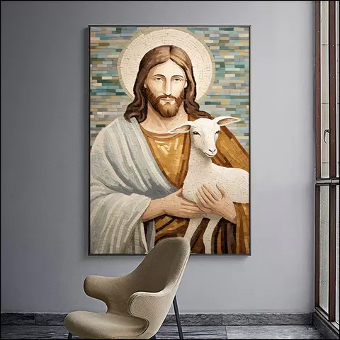 人物 单幅 装饰画 现代简约 客厅背景墙挂画 LED带灯画