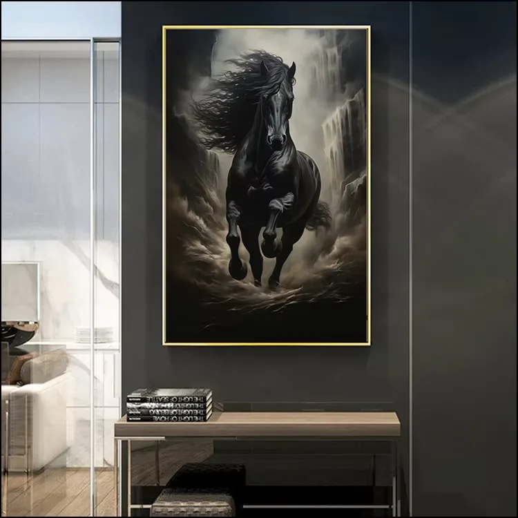 动物 单幅 装饰画 现代简约 卧室背景墙挂画 晶瓷画