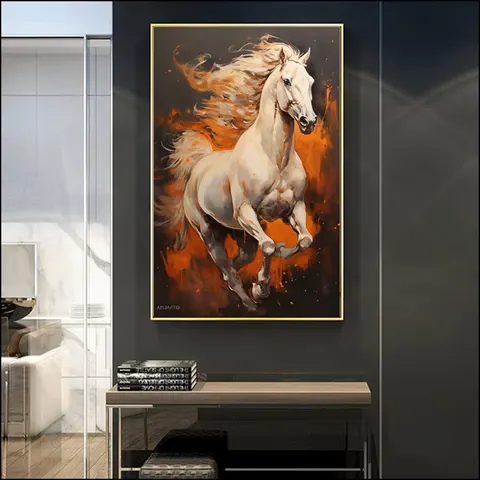动物 单幅 装饰画 现代简约 卧室背景墙挂画 晶瓷画