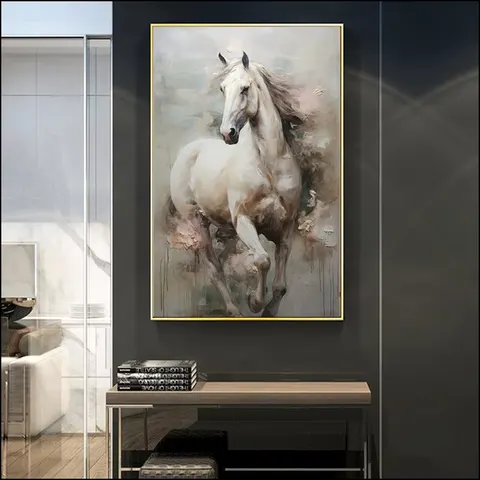 动物 单幅 装饰画 现代简约 卧室背景墙挂画 LED带灯画