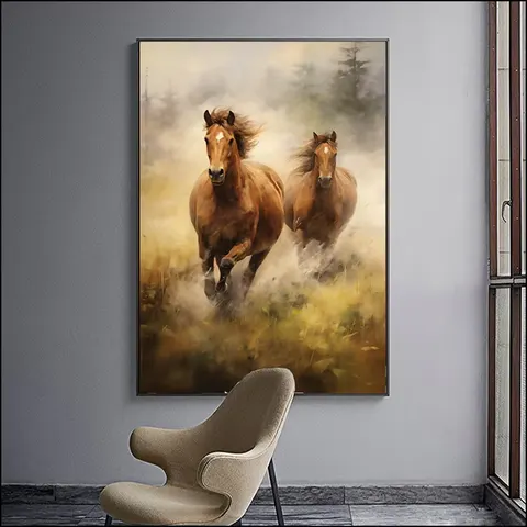 动物 单幅 装饰画 现代简约 卧室背景墙挂画 LED带灯画