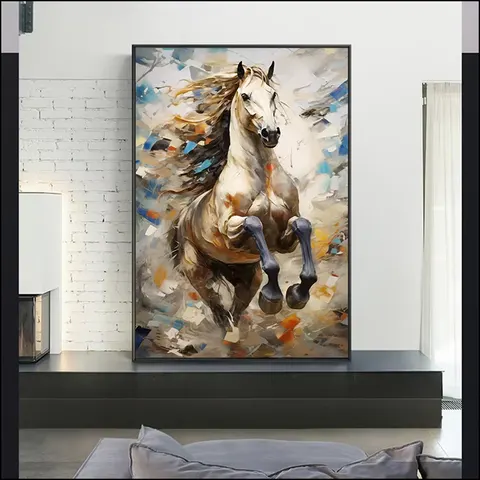 动物 单幅 装饰画 现代简约 卧室背景墙挂画 LED带灯画