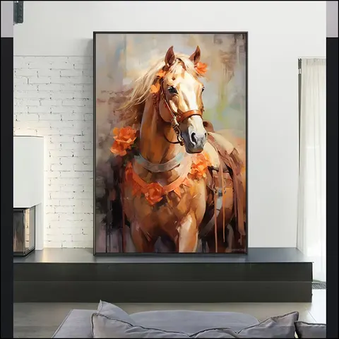 动物 单幅 装饰画 现代简约 卧室背景墙挂画 LED带灯画