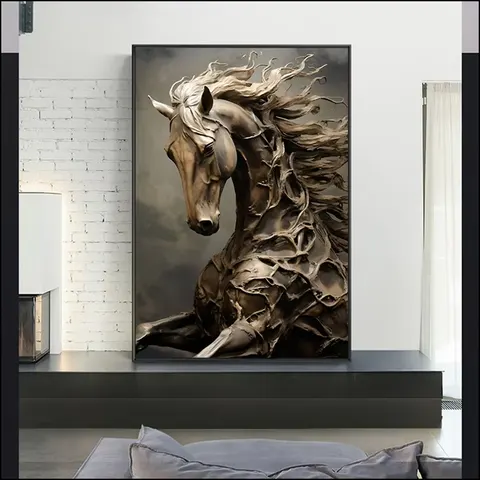 动物 单幅 装饰画 现代简约 卧室背景墙挂画 LED带灯画