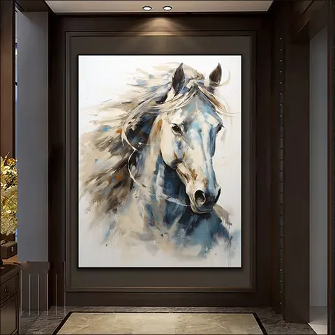 动物 单幅 装饰画 现代简约 卧室背景墙挂画 LED带灯画