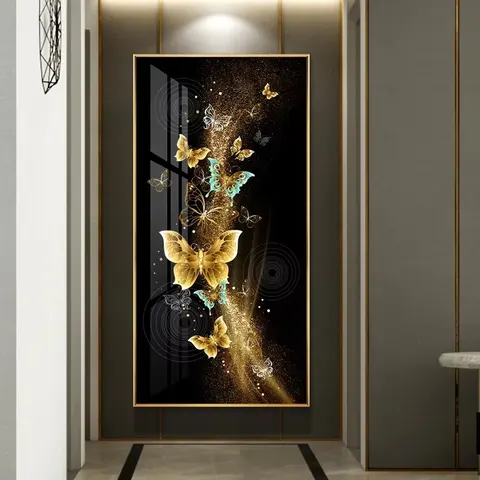 繁花 单幅 装饰画 轻奢风 客厅背景墙挂画 LED带灯画