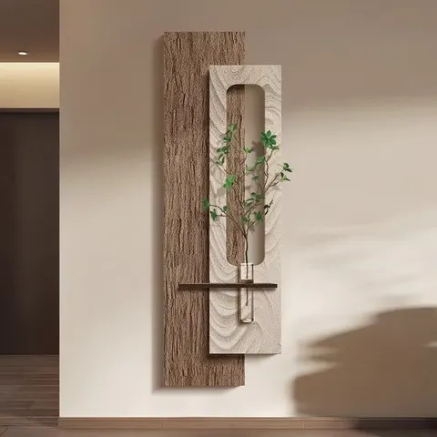 植物 单幅 装饰画 现代简约 玄关背景墙挂画 砂岩浮雕