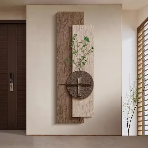 植物 单幅 装饰画 现代简约 玄关背景墙挂画 砂岩浮雕
