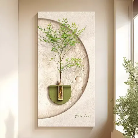 繁花 单幅 装饰画 现代简约 客厅背景墙挂画 LED带灯画