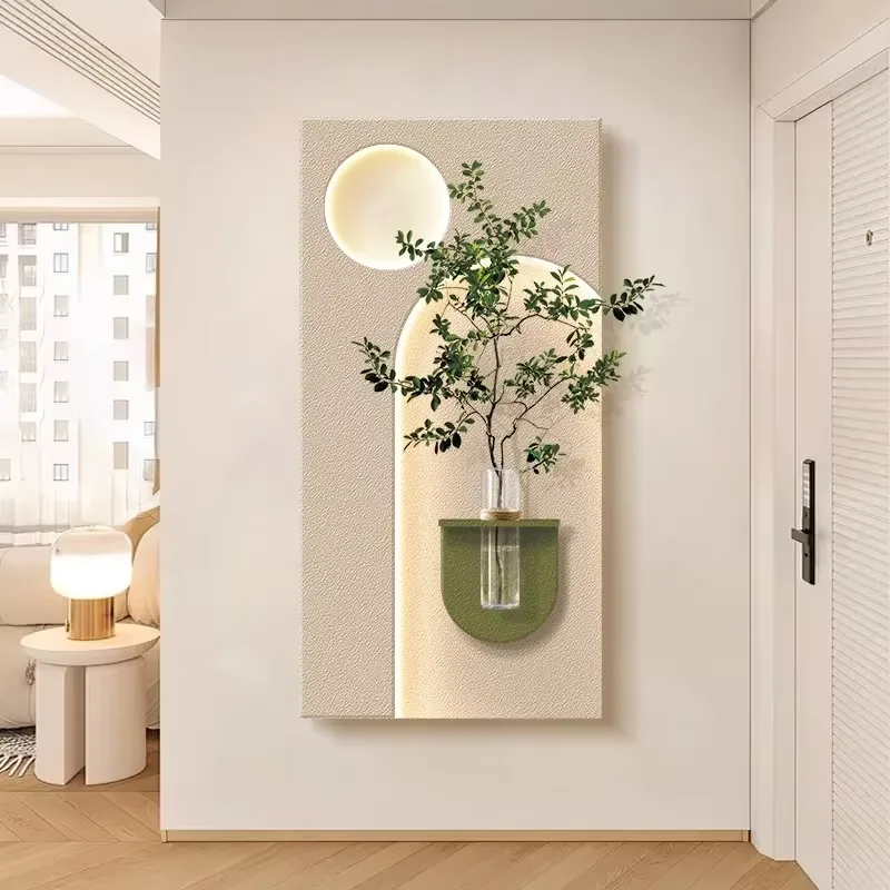 植物 单幅 装饰画 现代简约 客厅背景墙挂画 LED带灯画