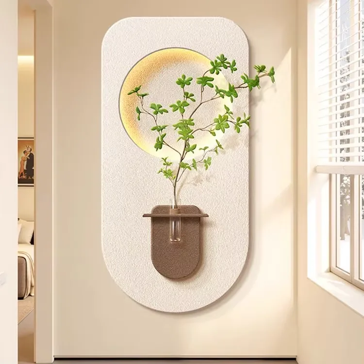 植物 单幅 装饰画 现代简约 客厅背景墙挂画 LED带灯画