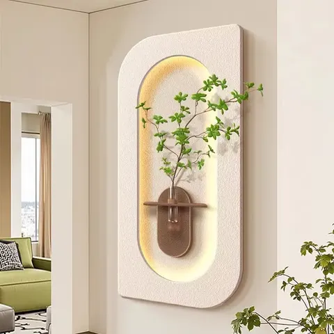 植物 单幅 装饰画 现代简约 客厅背景墙挂画 LED带灯画