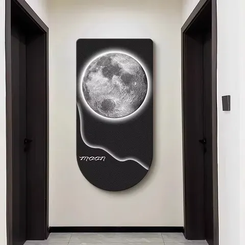 日月星辰 单幅 装饰画 现代简约 玄关背景墙挂画 LED带灯画