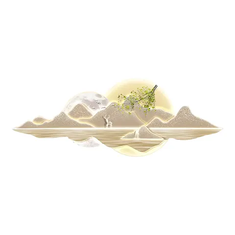 抽象 单幅 装饰画 现代简约 客厅背景墙挂画 LED带灯画